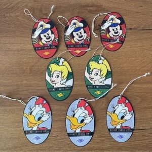 8 DCL Disney Cruise Line paper Bag Luggage Tag Mickey, Daisy, Tinkerbell NEW